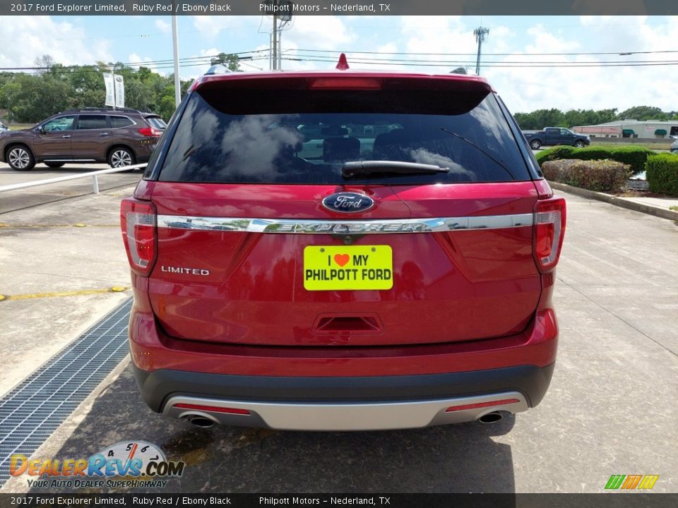 2017 Ford Explorer Limited Ruby Red / Ebony Black Photo #5