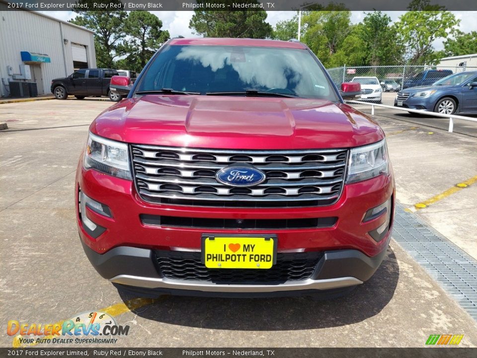 2017 Ford Explorer Limited Ruby Red / Ebony Black Photo #6