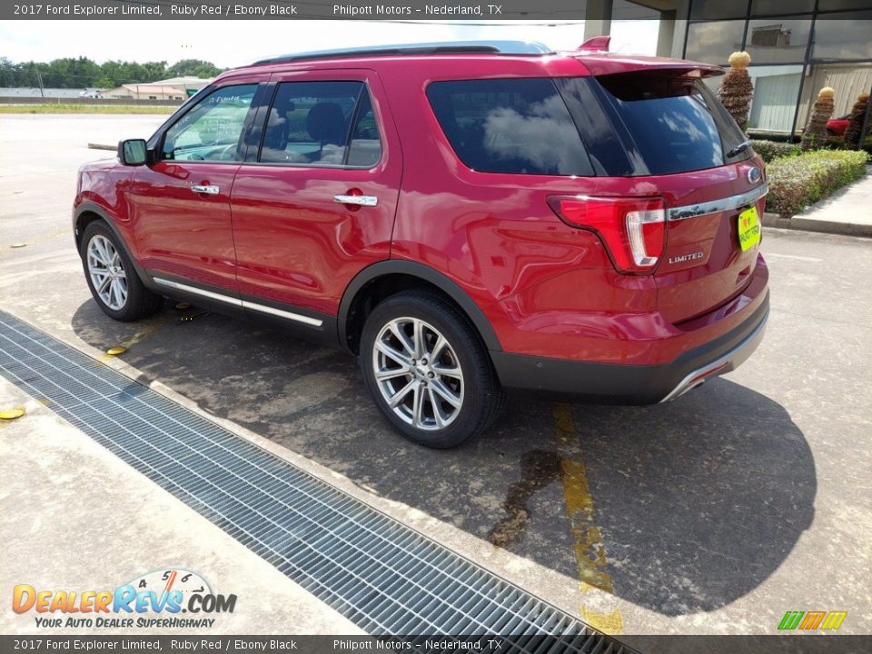 2017 Ford Explorer Limited Ruby Red / Ebony Black Photo #8