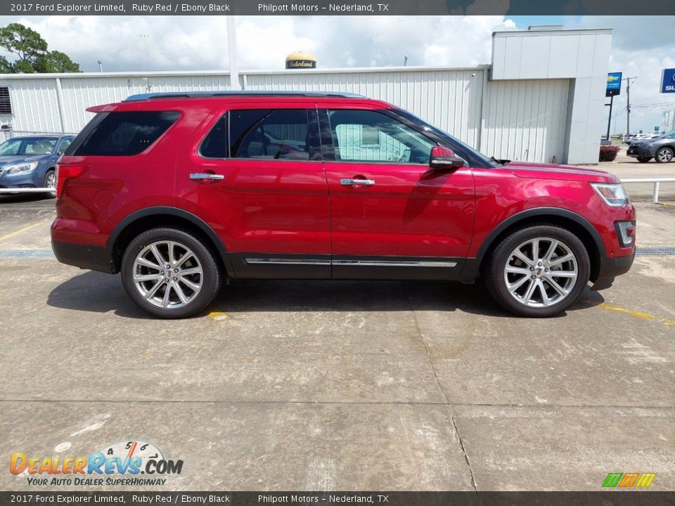 2017 Ford Explorer Limited Ruby Red / Ebony Black Photo #9
