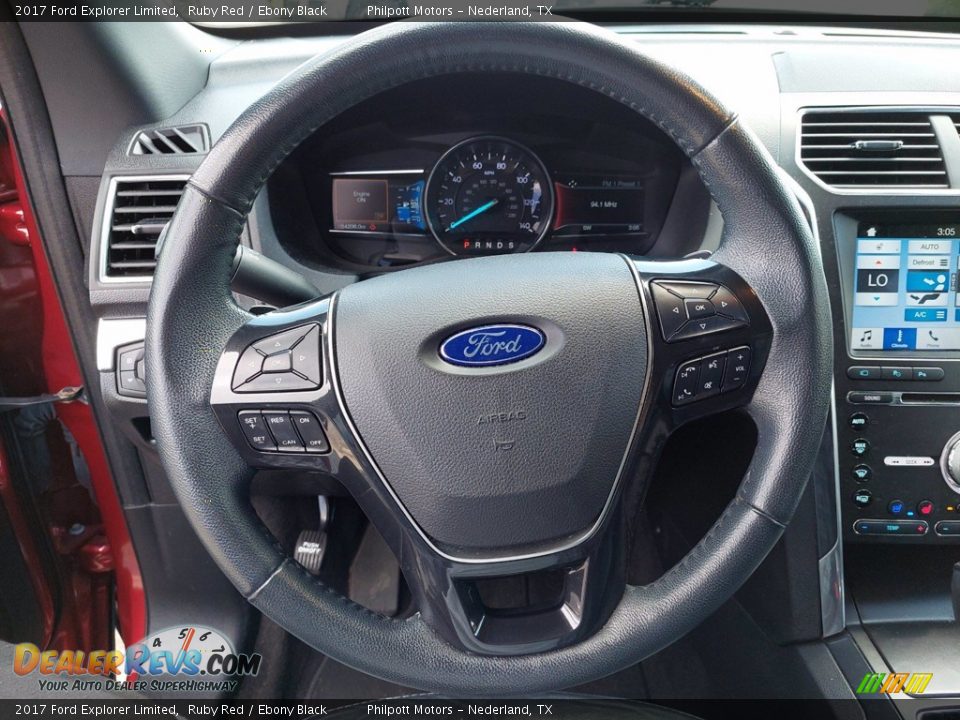 2017 Ford Explorer Limited Ruby Red / Ebony Black Photo #12