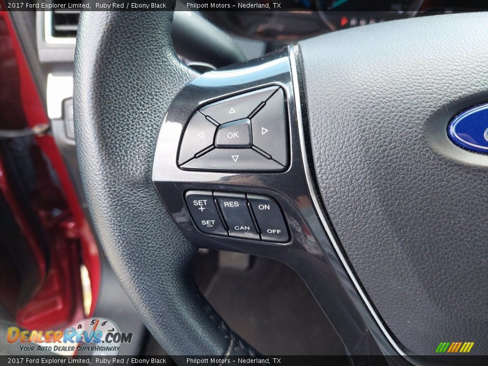 2017 Ford Explorer Limited Ruby Red / Ebony Black Photo #13