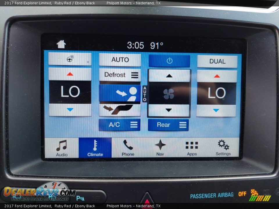 2017 Ford Explorer Limited Ruby Red / Ebony Black Photo #16