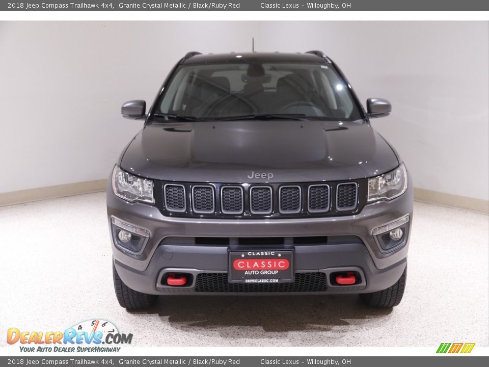 2018 Jeep Compass Trailhawk 4x4 Granite Crystal Metallic / Black/Ruby Red Photo #2