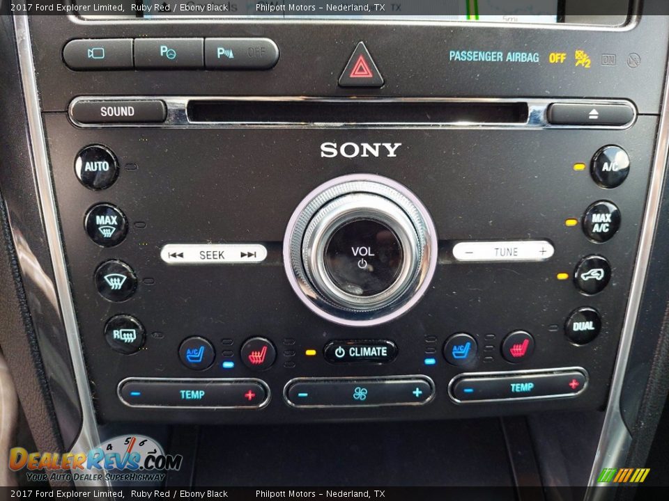 2017 Ford Explorer Limited Ruby Red / Ebony Black Photo #19