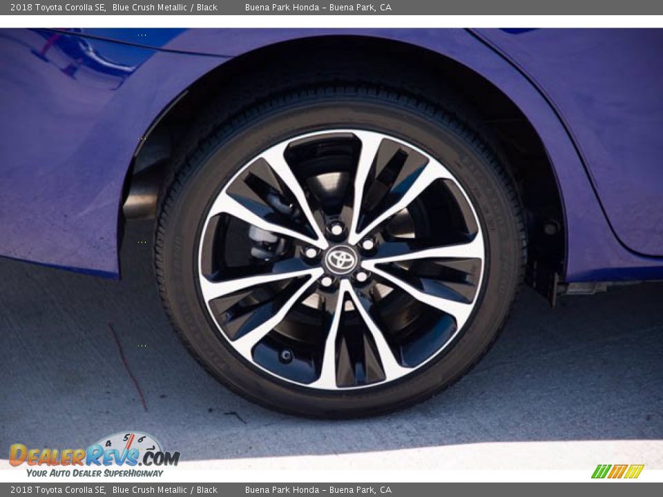 2018 Toyota Corolla SE Blue Crush Metallic / Black Photo #33