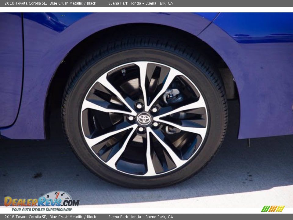 2018 Toyota Corolla SE Blue Crush Metallic / Black Photo #34