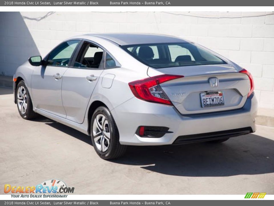 2018 Honda Civic LX Sedan Lunar Silver Metallic / Black Photo #2