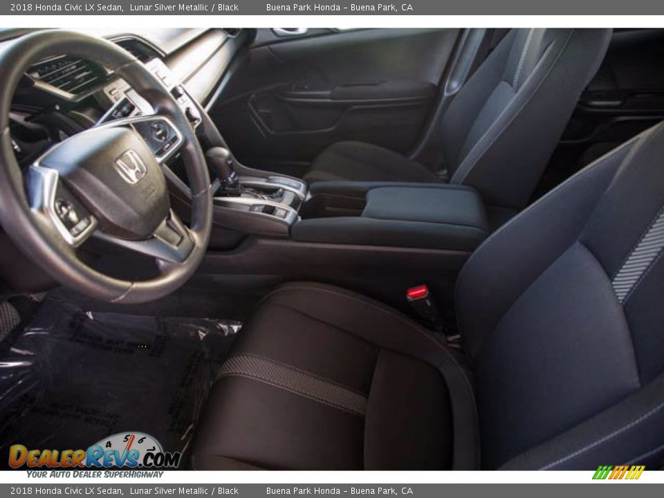 2018 Honda Civic LX Sedan Lunar Silver Metallic / Black Photo #3