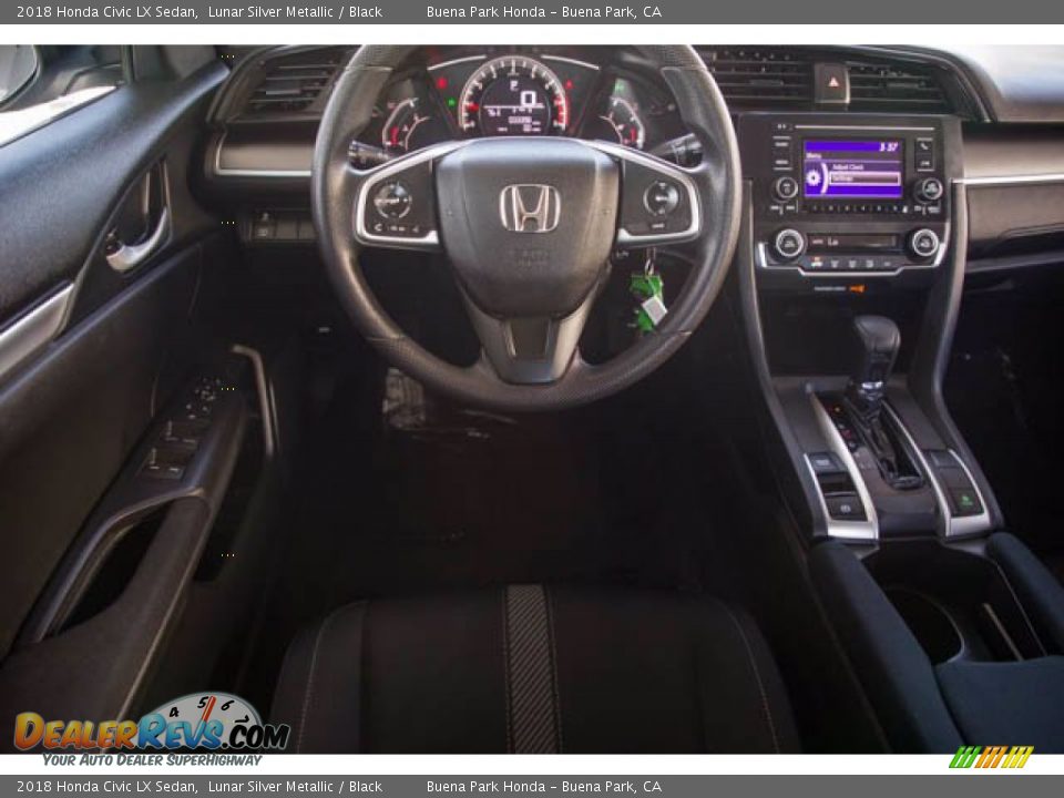 2018 Honda Civic LX Sedan Lunar Silver Metallic / Black Photo #5