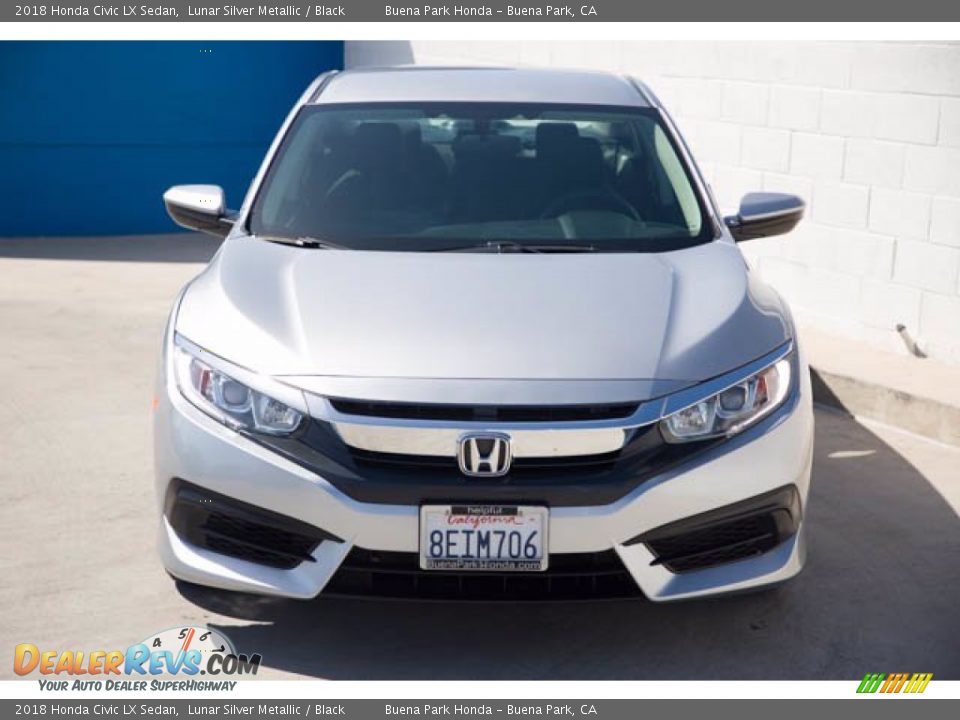 2018 Honda Civic LX Sedan Lunar Silver Metallic / Black Photo #7