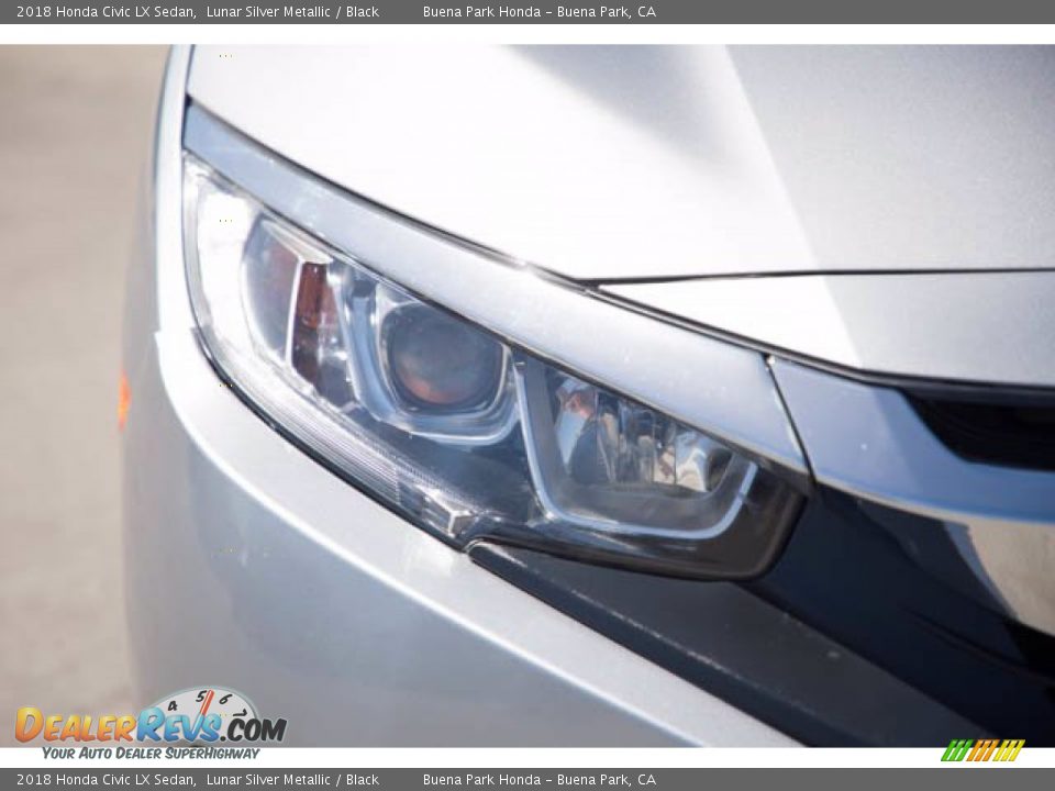 2018 Honda Civic LX Sedan Lunar Silver Metallic / Black Photo #8