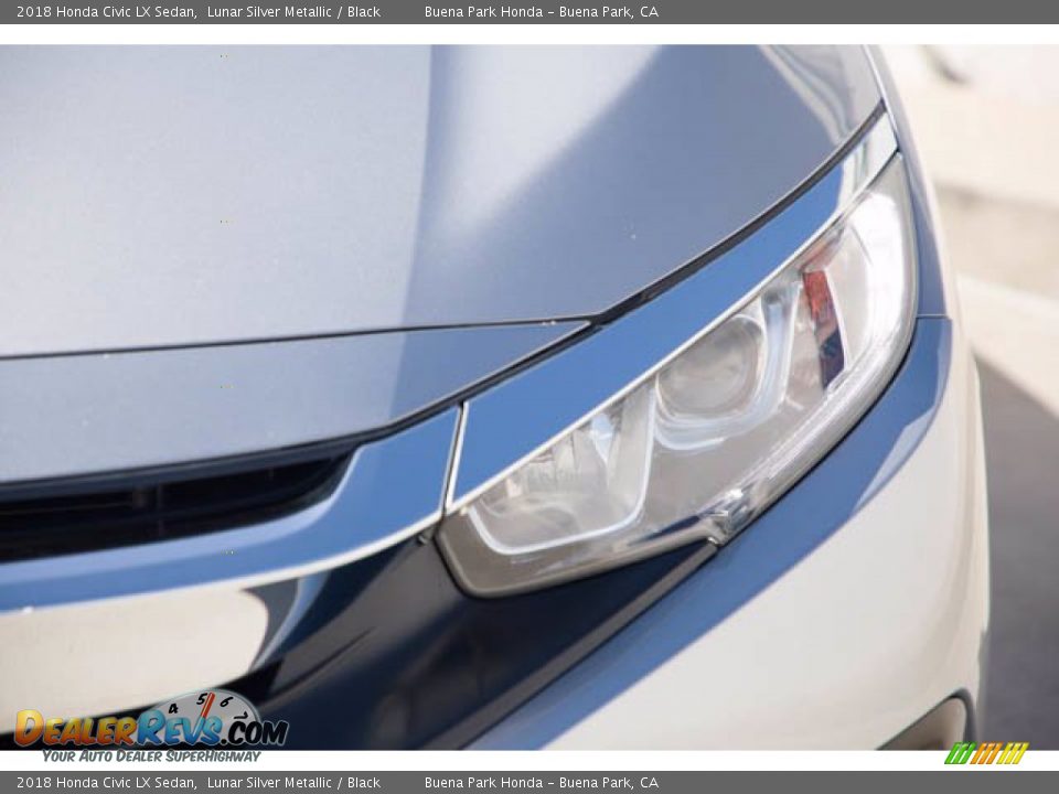 2018 Honda Civic LX Sedan Lunar Silver Metallic / Black Photo #9