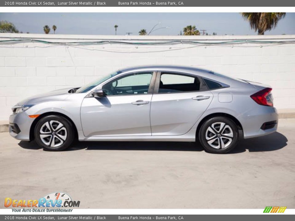 2018 Honda Civic LX Sedan Lunar Silver Metallic / Black Photo #10
