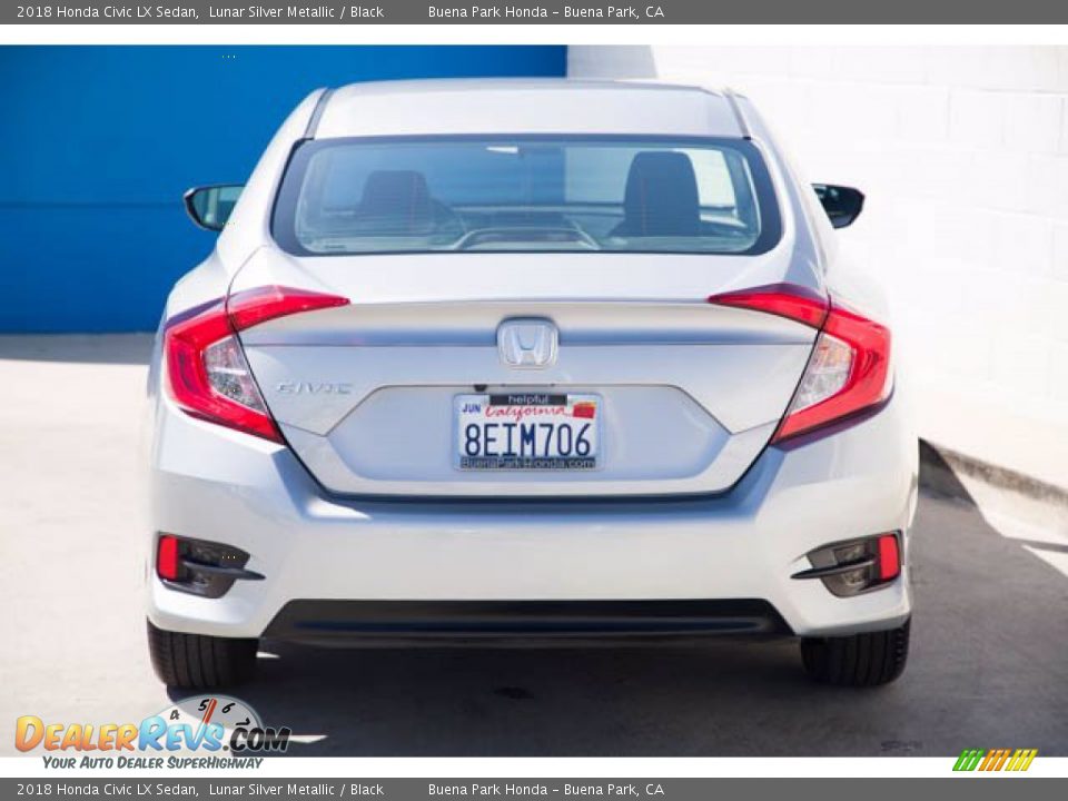 2018 Honda Civic LX Sedan Lunar Silver Metallic / Black Photo #11