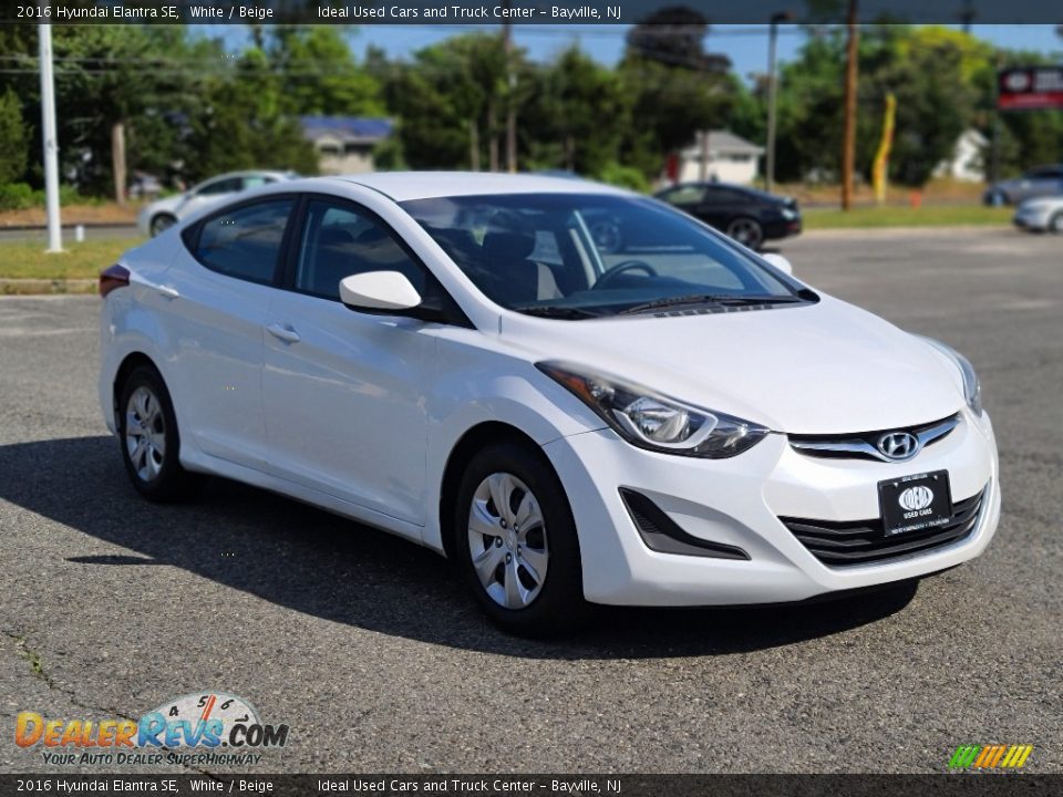 2016 Hyundai Elantra SE White / Beige Photo #7