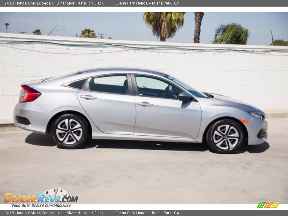 2018 Honda Civic LX Sedan Lunar Silver Metallic / Black Photo #14