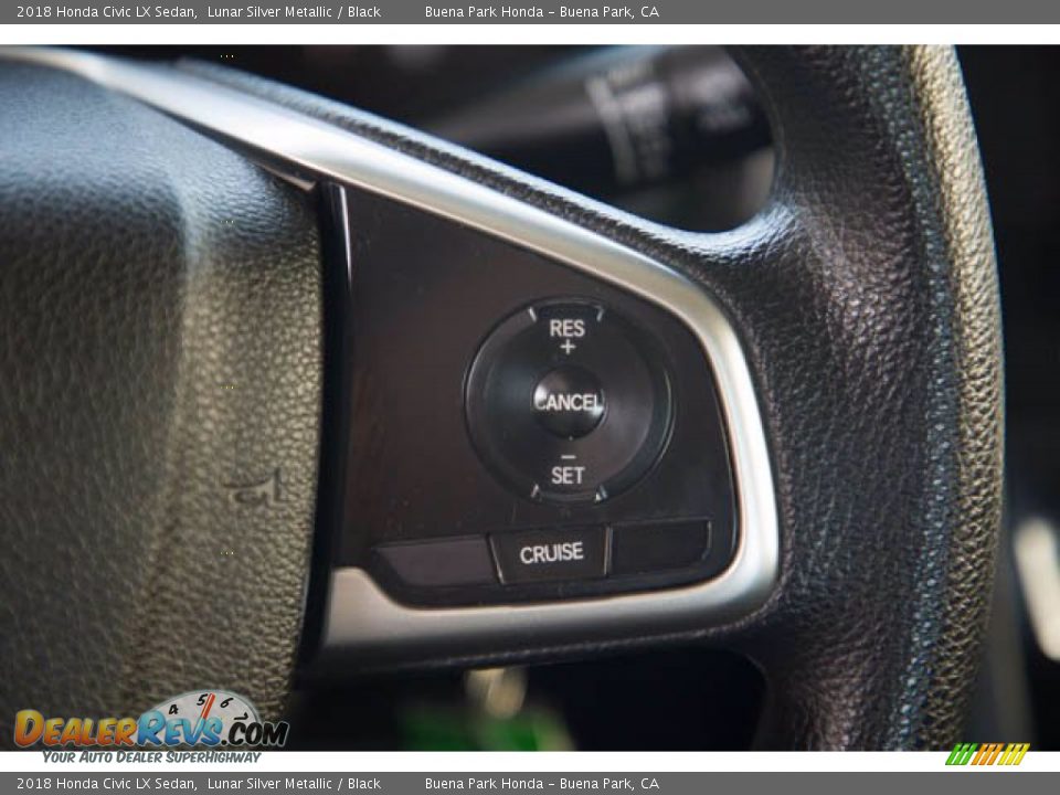 2018 Honda Civic LX Sedan Lunar Silver Metallic / Black Photo #17