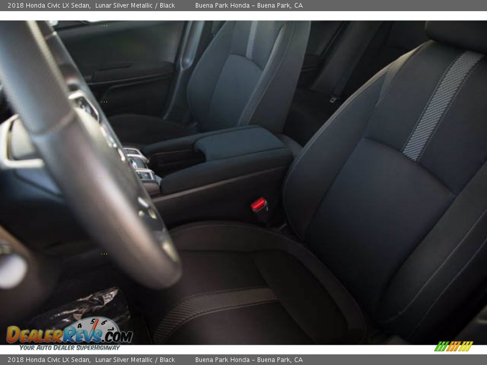 2018 Honda Civic LX Sedan Lunar Silver Metallic / Black Photo #19