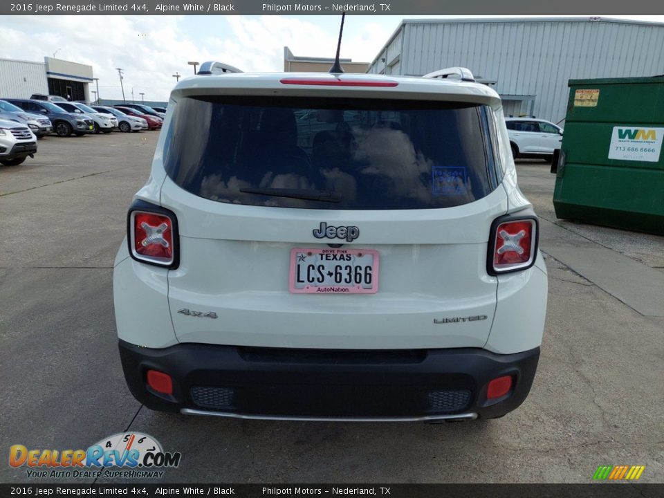 2016 Jeep Renegade Limited 4x4 Alpine White / Black Photo #8