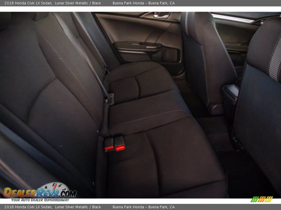 2018 Honda Civic LX Sedan Lunar Silver Metallic / Black Photo #22