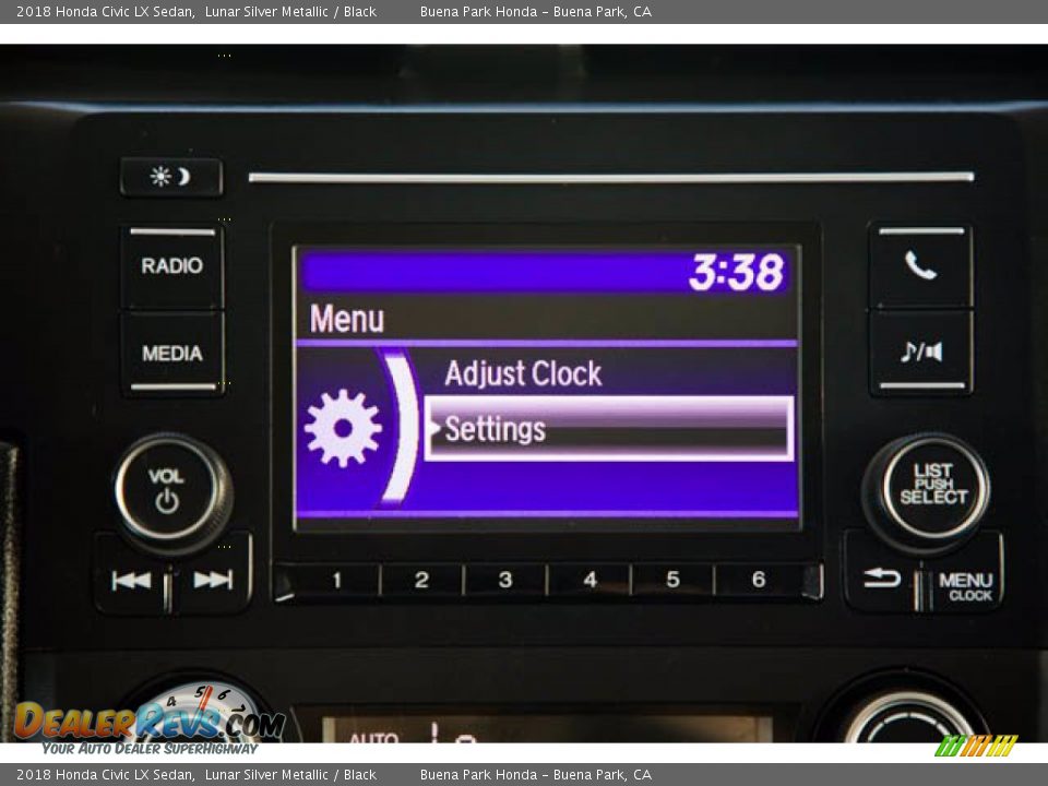 2018 Honda Civic LX Sedan Lunar Silver Metallic / Black Photo #26