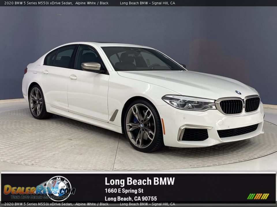 2020 BMW 5 Series M550i xDrive Sedan Alpine White / Black Photo #1