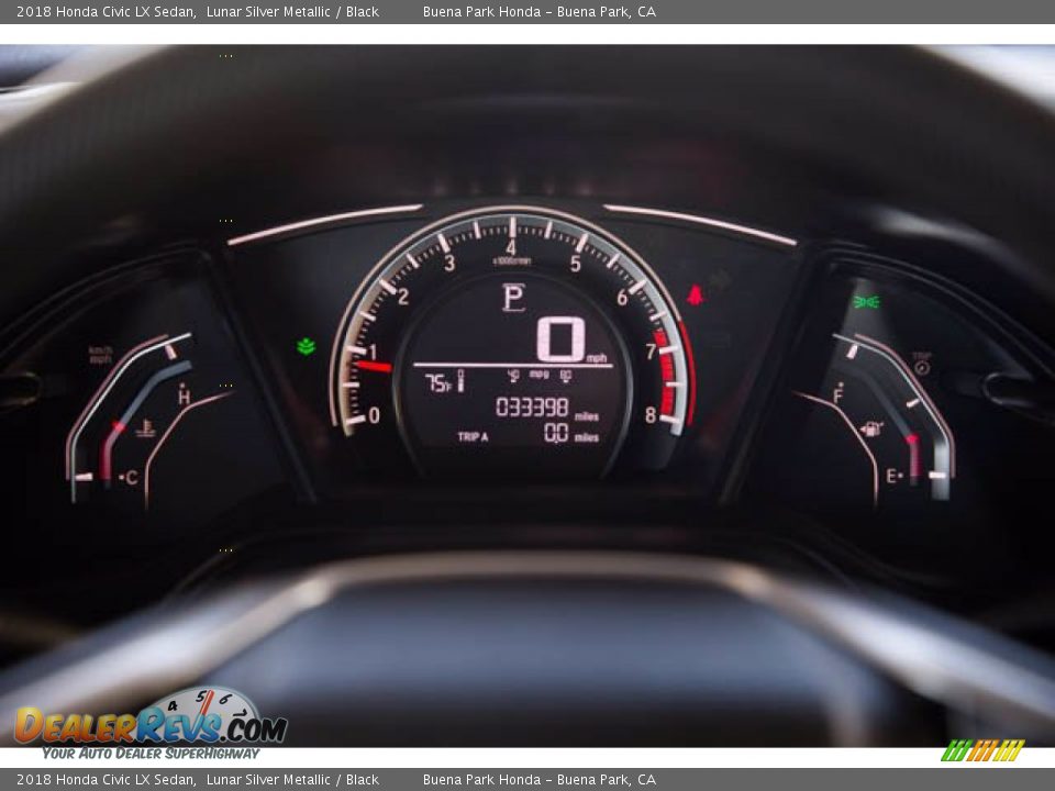 2018 Honda Civic LX Sedan Lunar Silver Metallic / Black Photo #28