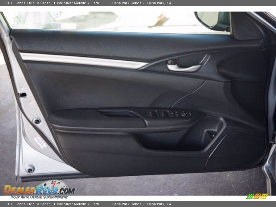 2018 Honda Civic LX Sedan Lunar Silver Metallic / Black Photo #29