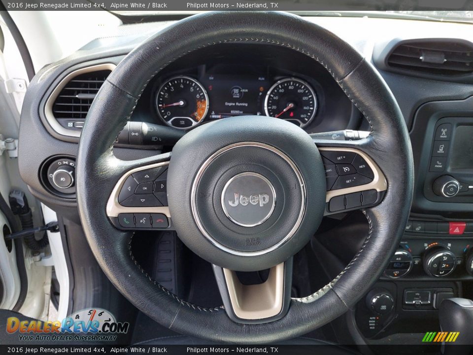 2016 Jeep Renegade Limited 4x4 Alpine White / Black Photo #15
