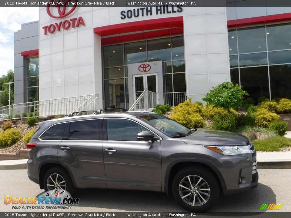 2018 Toyota Highlander XLE AWD Predawn Gray Mica / Black Photo #2