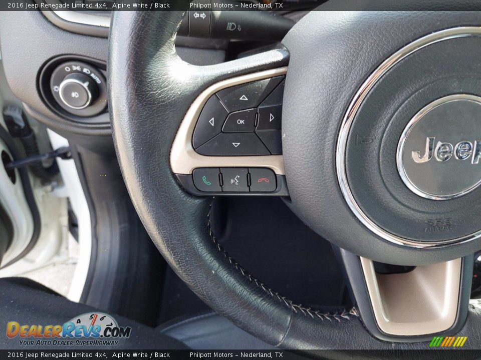 2016 Jeep Renegade Limited 4x4 Alpine White / Black Photo #16