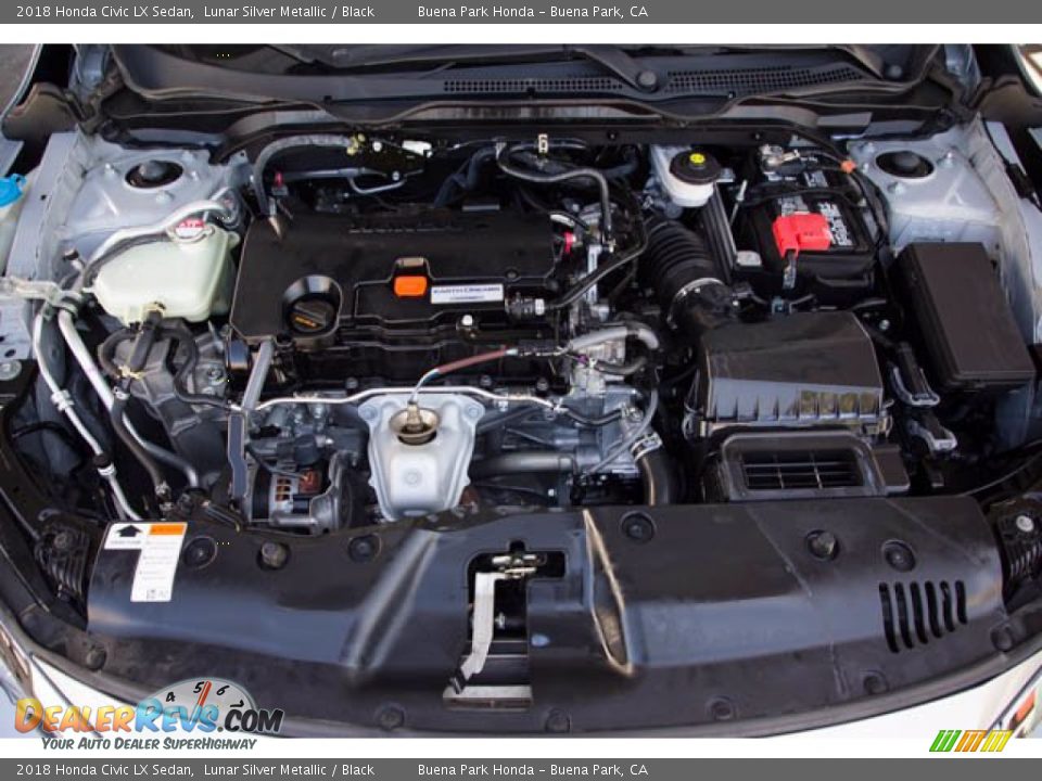 2018 Honda Civic LX Sedan Lunar Silver Metallic / Black Photo #34