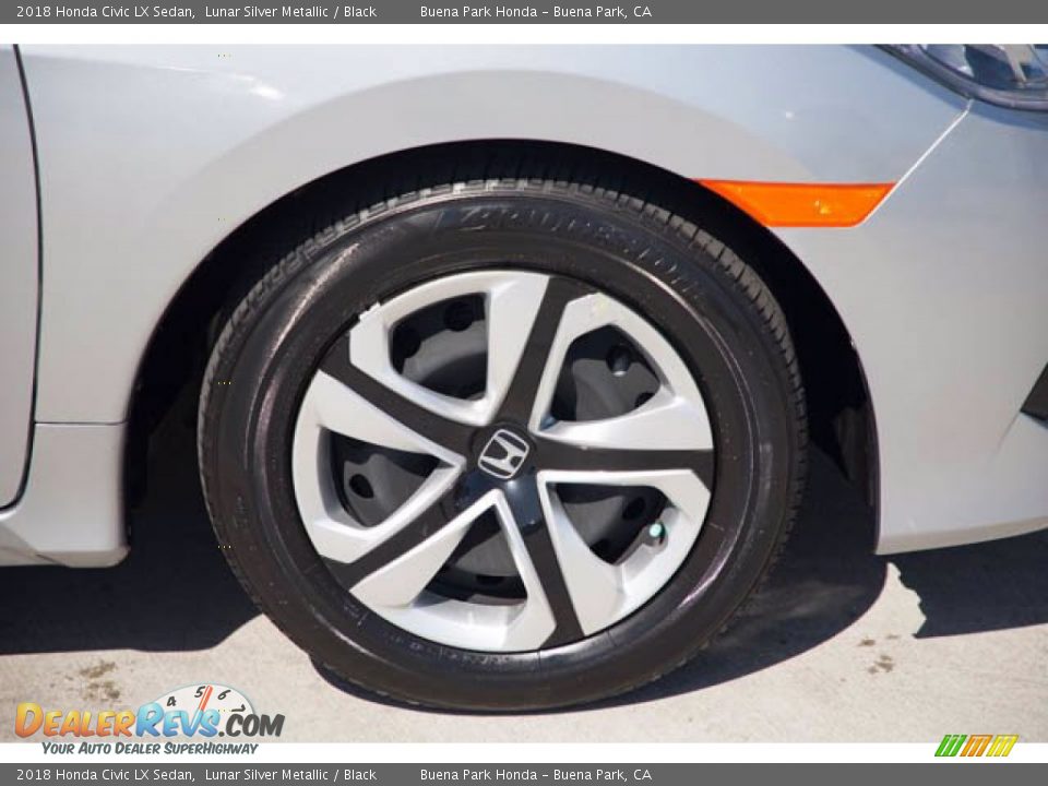 2018 Honda Civic LX Sedan Lunar Silver Metallic / Black Photo #36