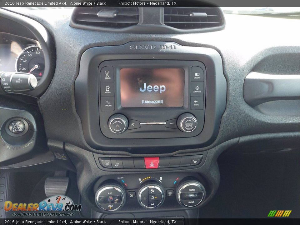 2016 Jeep Renegade Limited 4x4 Alpine White / Black Photo #18