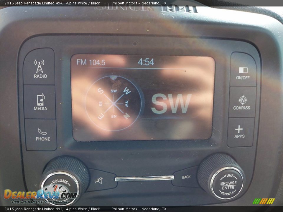 2016 Jeep Renegade Limited 4x4 Alpine White / Black Photo #21