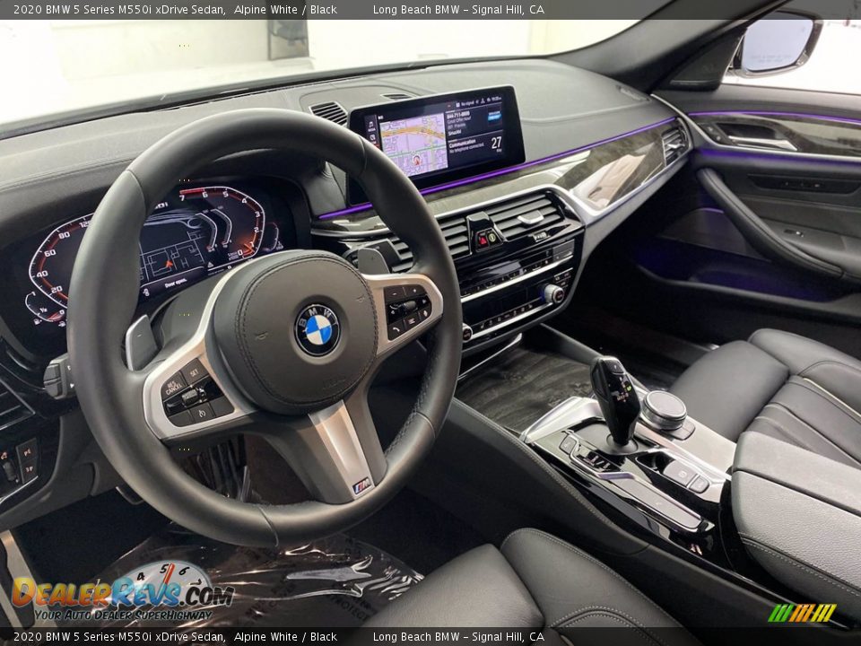2020 BMW 5 Series M550i xDrive Sedan Alpine White / Black Photo #16