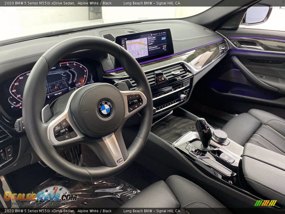 2020 BMW 5 Series M550i xDrive Sedan Alpine White / Black Photo #16