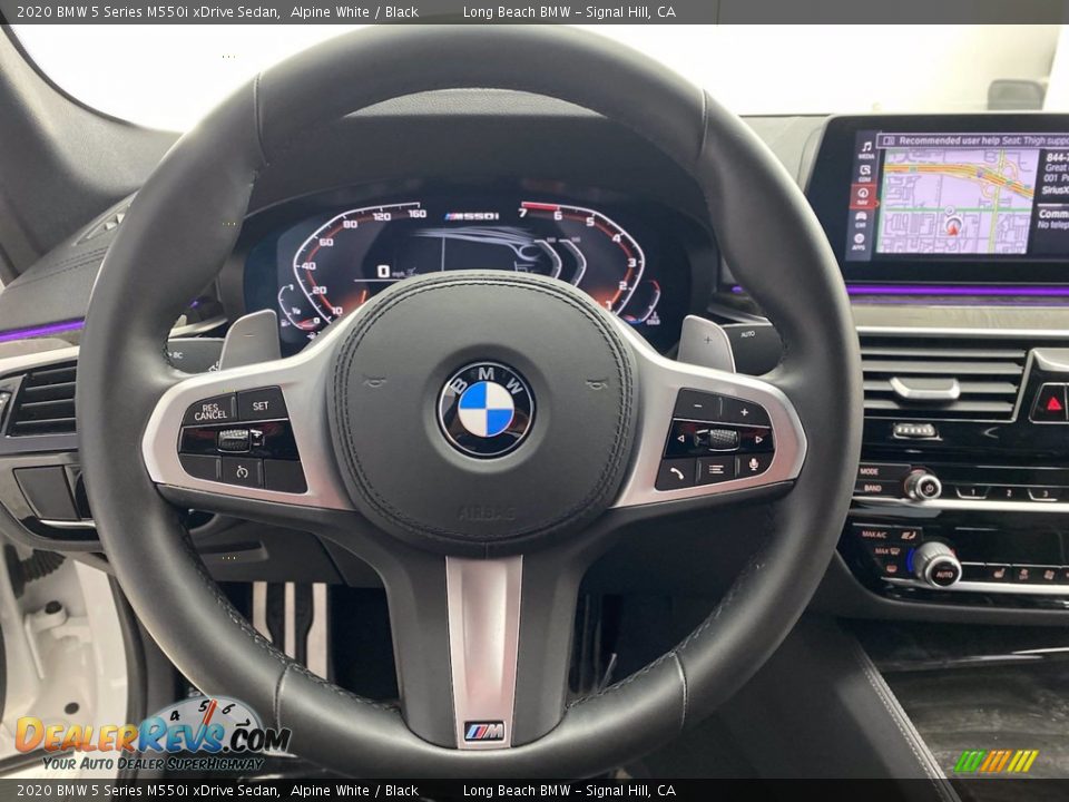 2020 BMW 5 Series M550i xDrive Sedan Alpine White / Black Photo #18