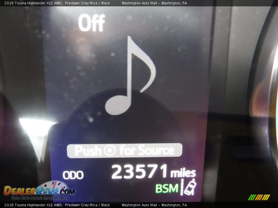2018 Toyota Highlander XLE AWD Predawn Gray Mica / Black Photo #36