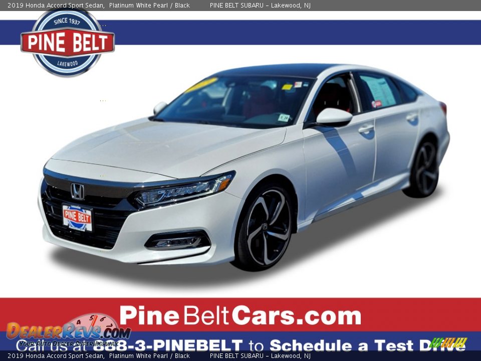 2019 Honda Accord Sport Sedan Platinum White Pearl / Black Photo #1