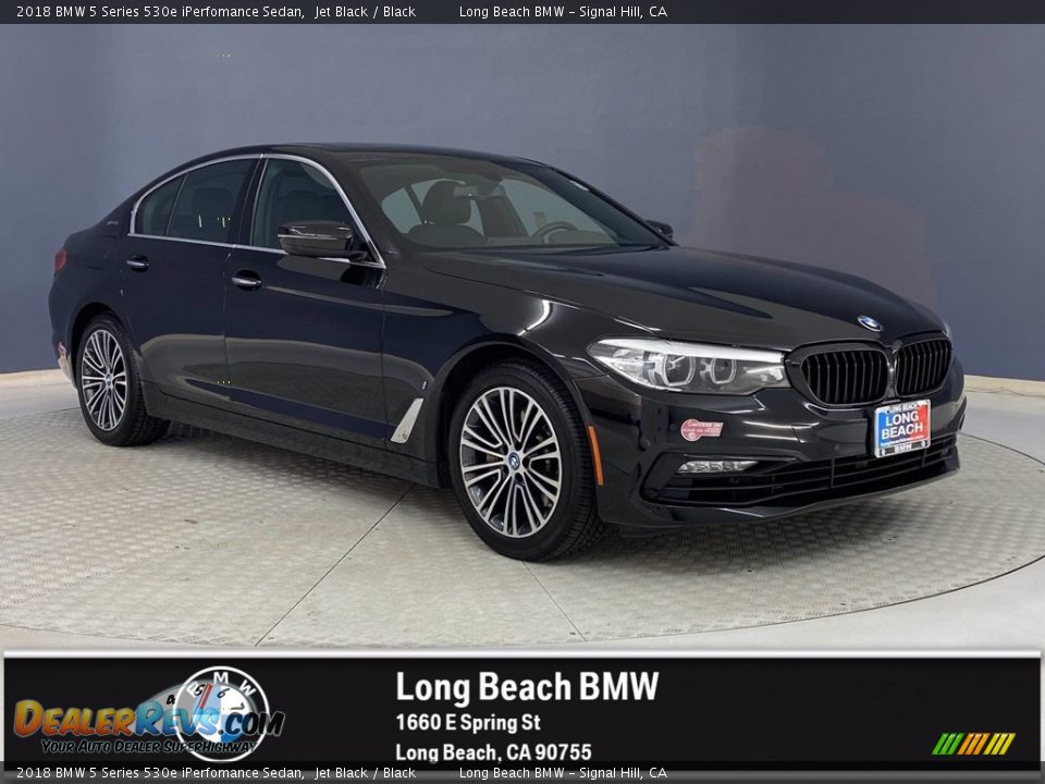 2018 BMW 5 Series 530e iPerfomance Sedan Jet Black / Black Photo #1