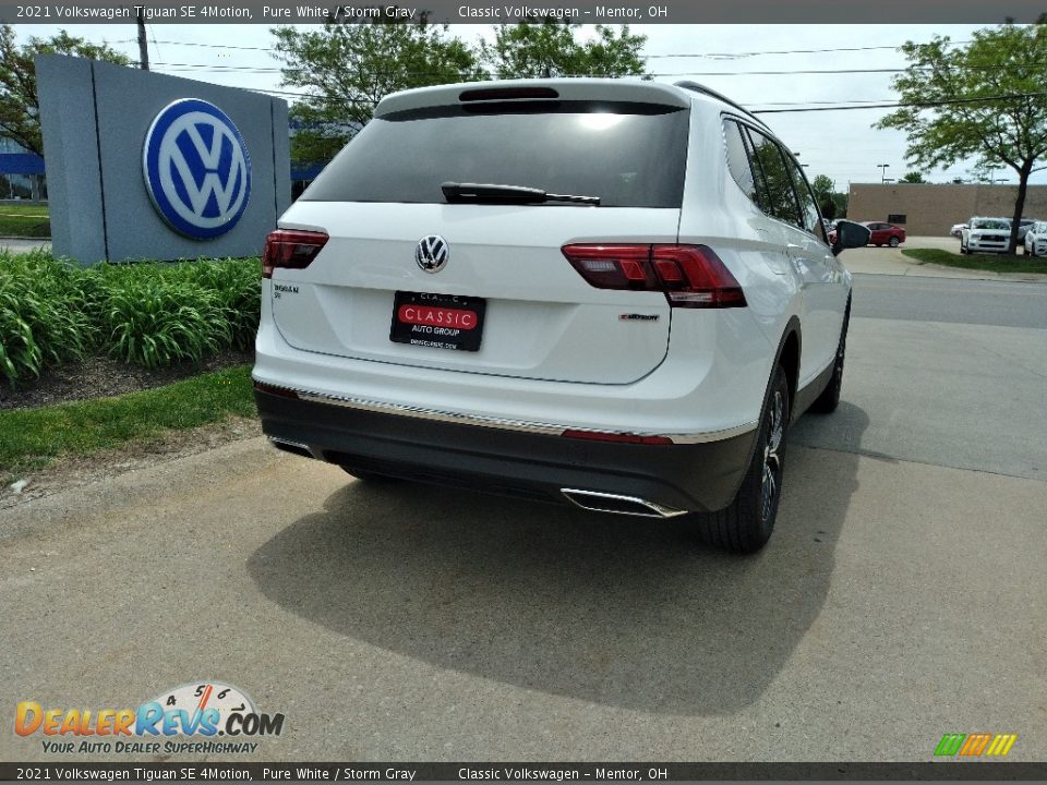 2021 Volkswagen Tiguan SE 4Motion Pure White / Storm Gray Photo #2