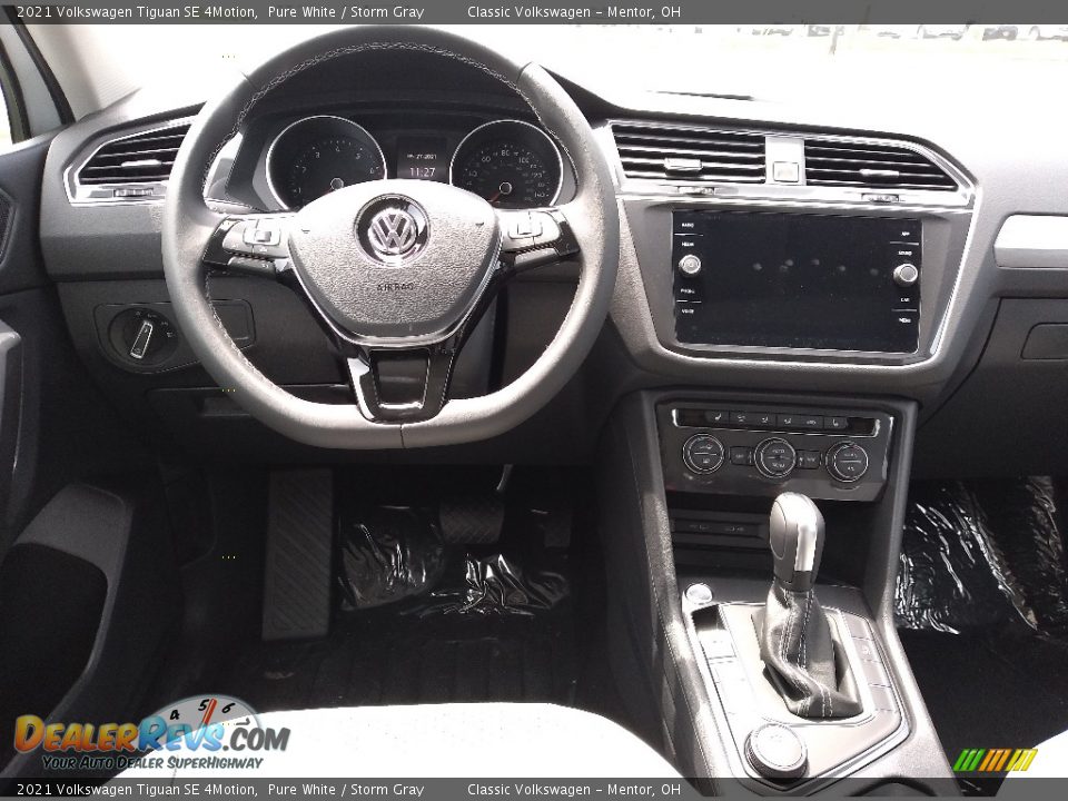 2021 Volkswagen Tiguan SE 4Motion Pure White / Storm Gray Photo #3