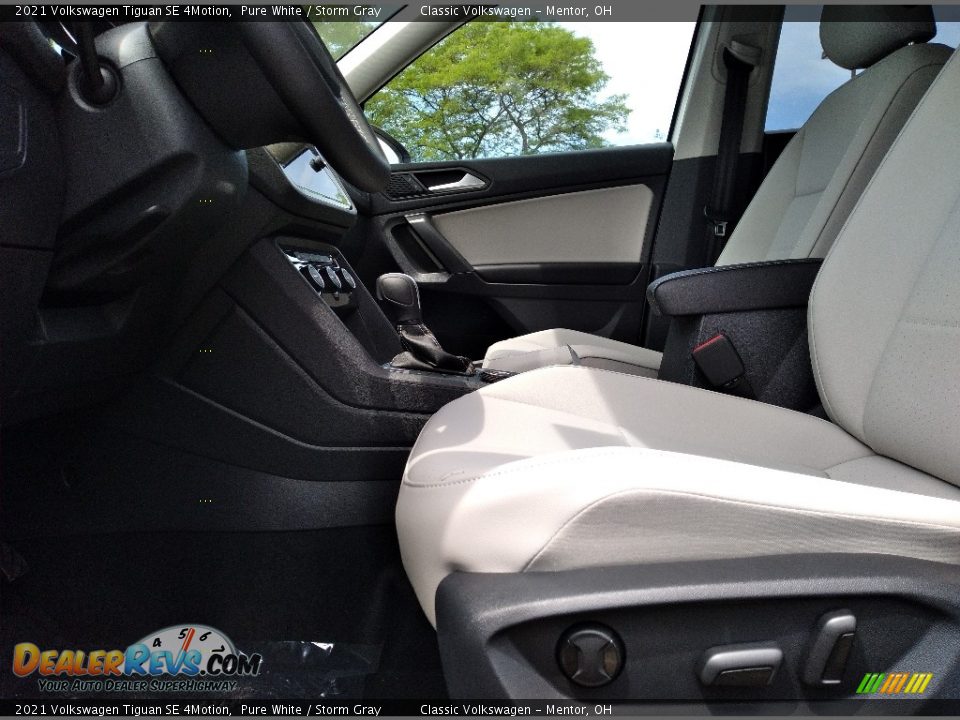 2021 Volkswagen Tiguan SE 4Motion Pure White / Storm Gray Photo #4
