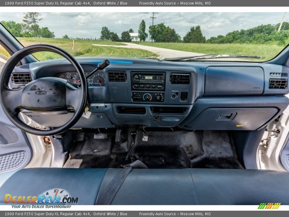 Blue Interior - 1999 Ford F350 Super Duty XL Regular Cab 4x4 Photo #29