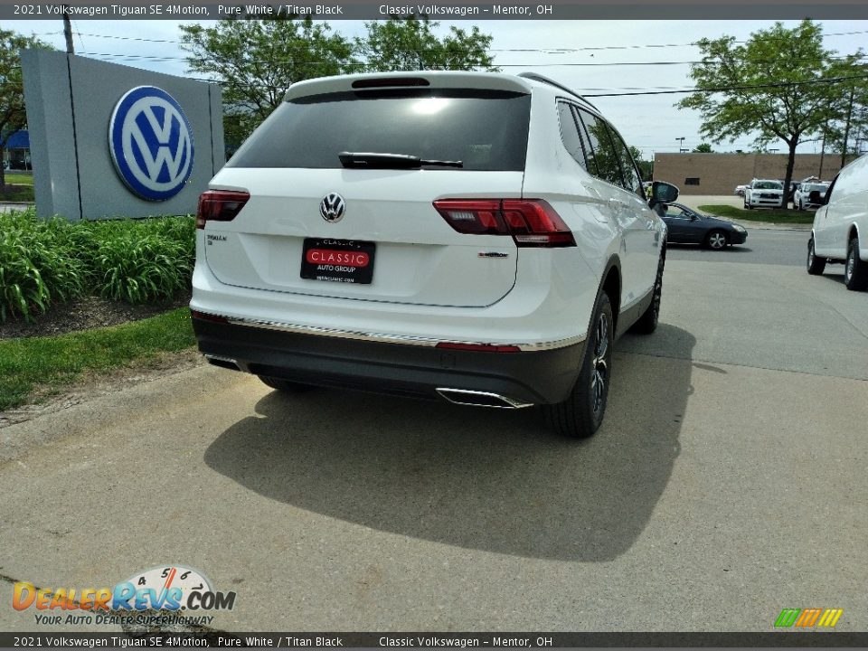 2021 Volkswagen Tiguan SE 4Motion Pure White / Titan Black Photo #2