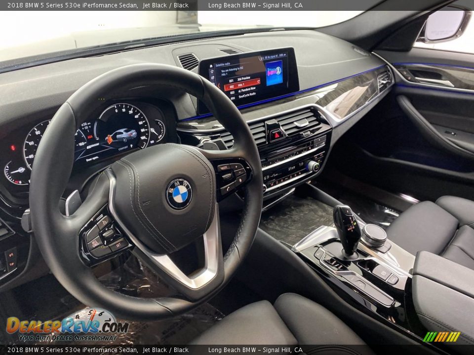 2018 BMW 5 Series 530e iPerfomance Sedan Jet Black / Black Photo #16