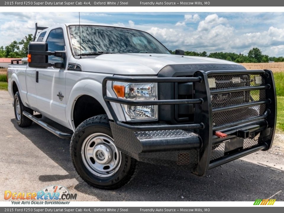 2015 Ford F250 Super Duty Lariat Super Cab 4x4 Oxford White / Steel Photo #1