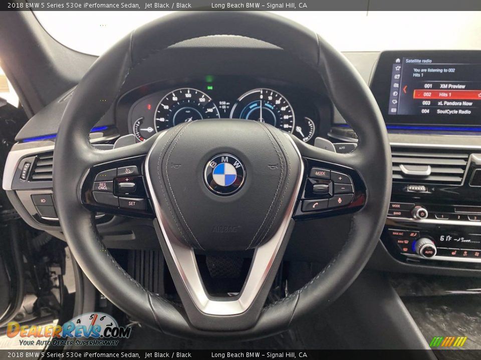 2018 BMW 5 Series 530e iPerfomance Sedan Jet Black / Black Photo #18